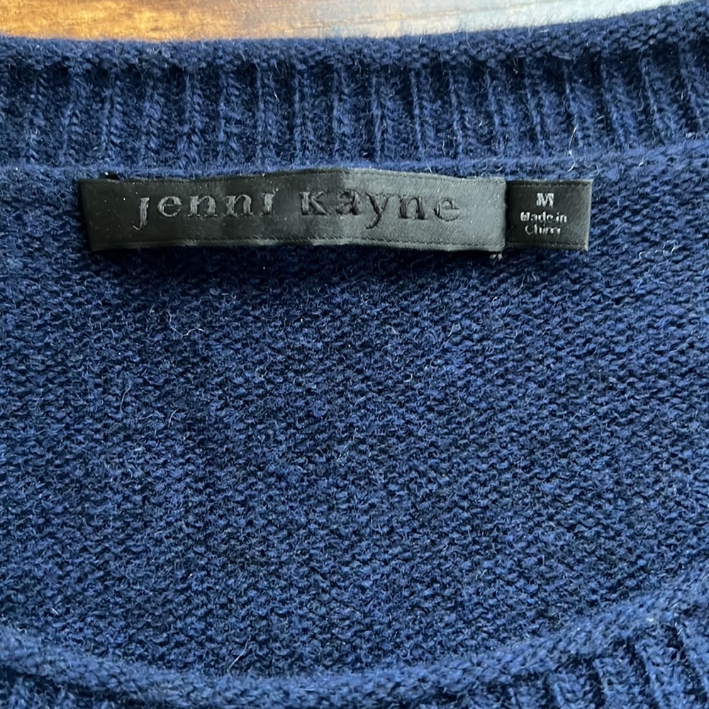 Jenni Kayne Navy Crewneck Everyday Sweater - M - Picture 5 of 8